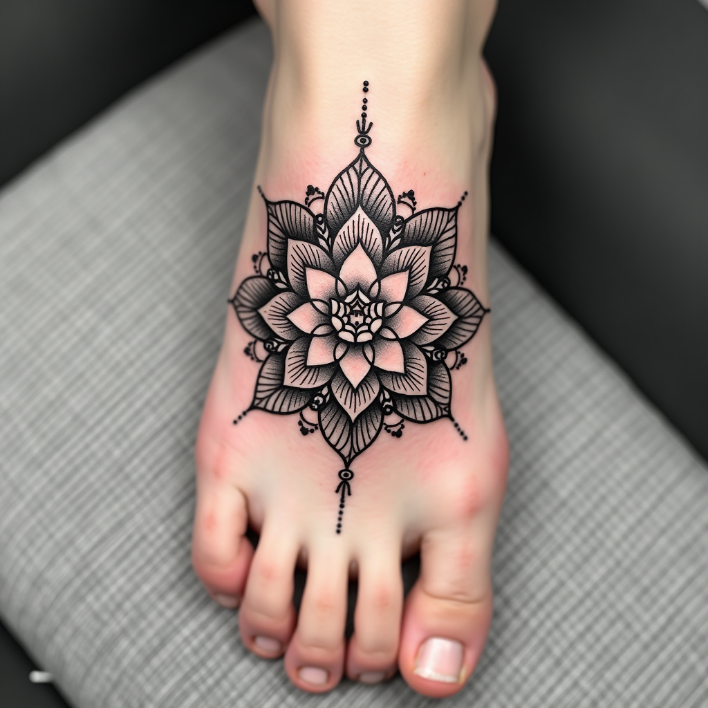 Lotus Mandala: Inked Serenity