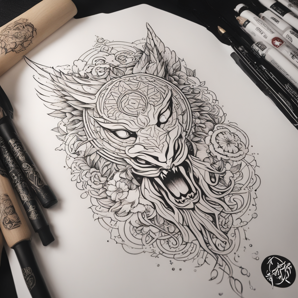 Anime Fusion: A Dynamic Hand Tattoo Design