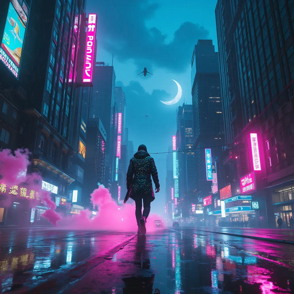 Neon Shadows: A Cyberpunk Chase