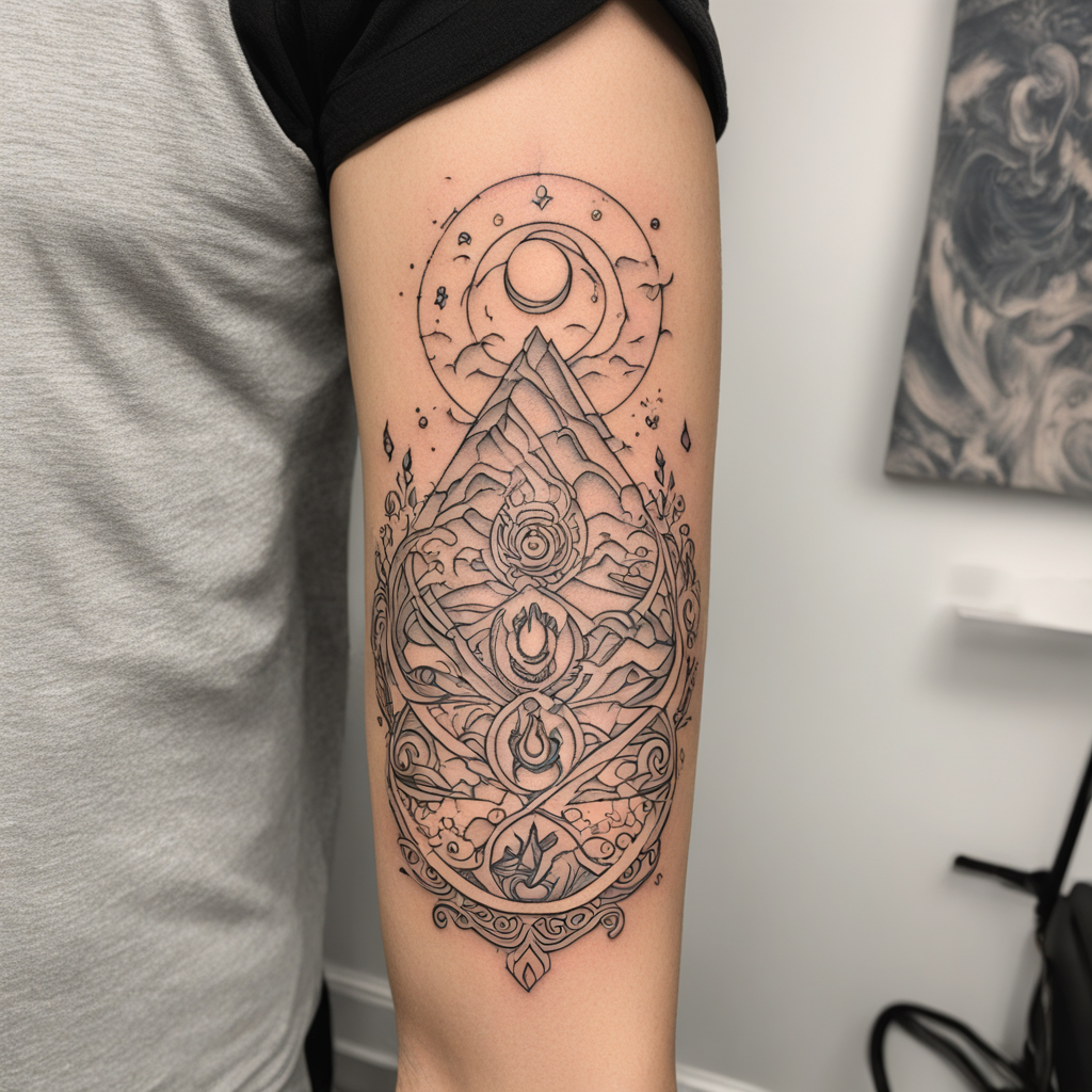 Elemental Ink: Fine Line Avatar Tattoo Art