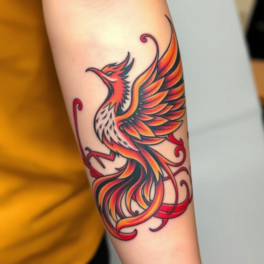 Phoenix Embrace: Rise in Color