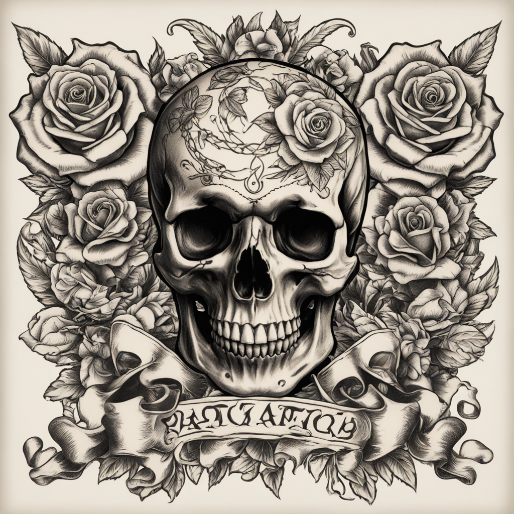 Skull & Roses: A Bold Tattoo Tribute