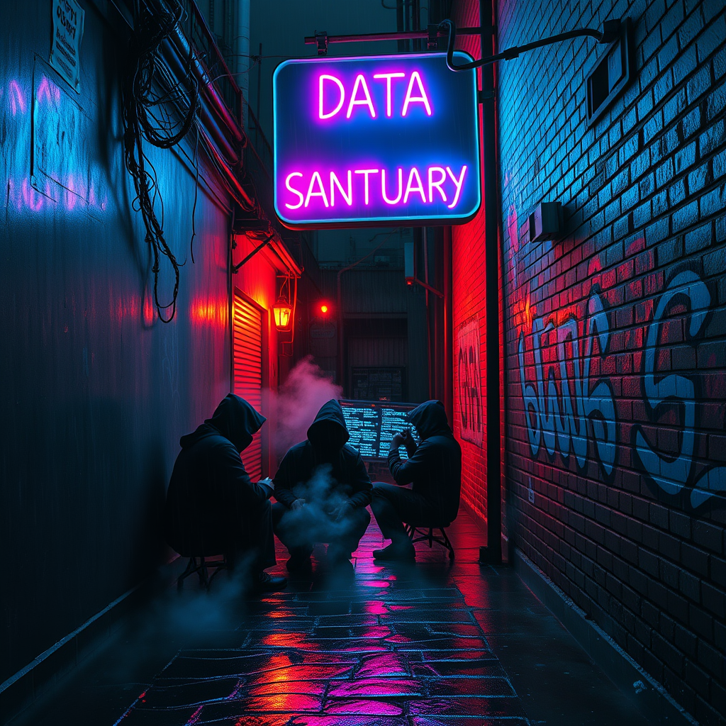 Neon Secrets: The Data Sanctuary