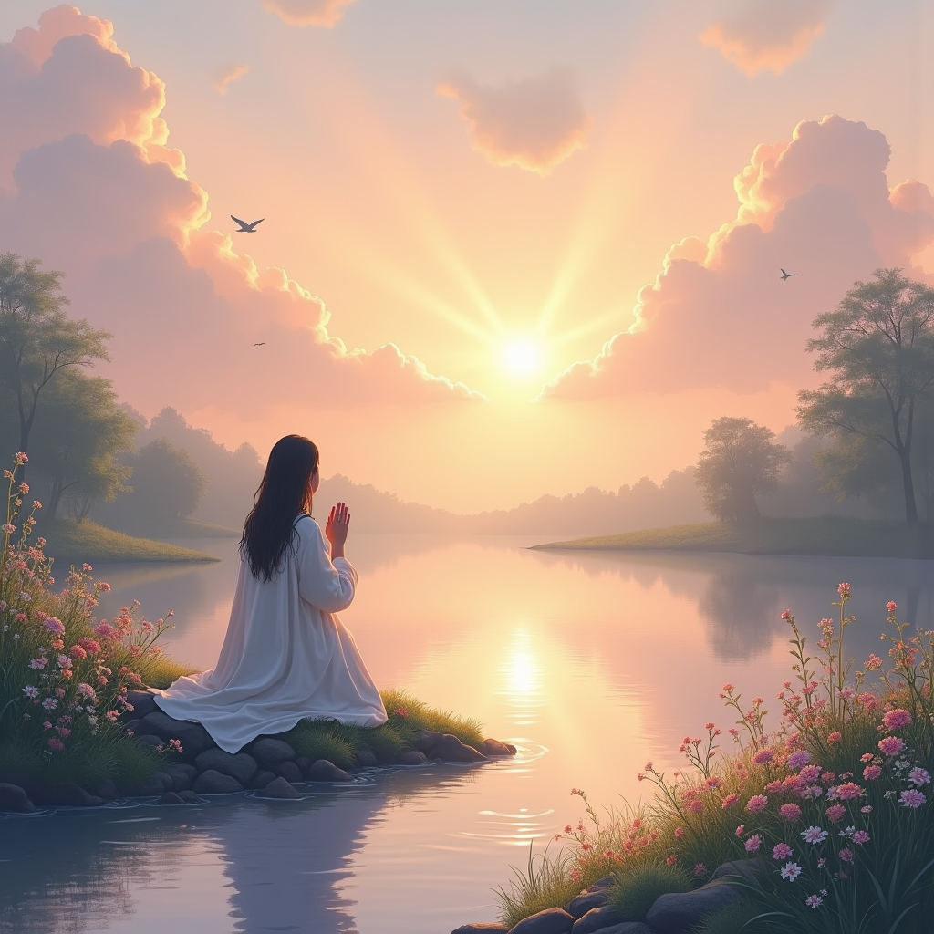 Serenity at Dawn: Divine Peace