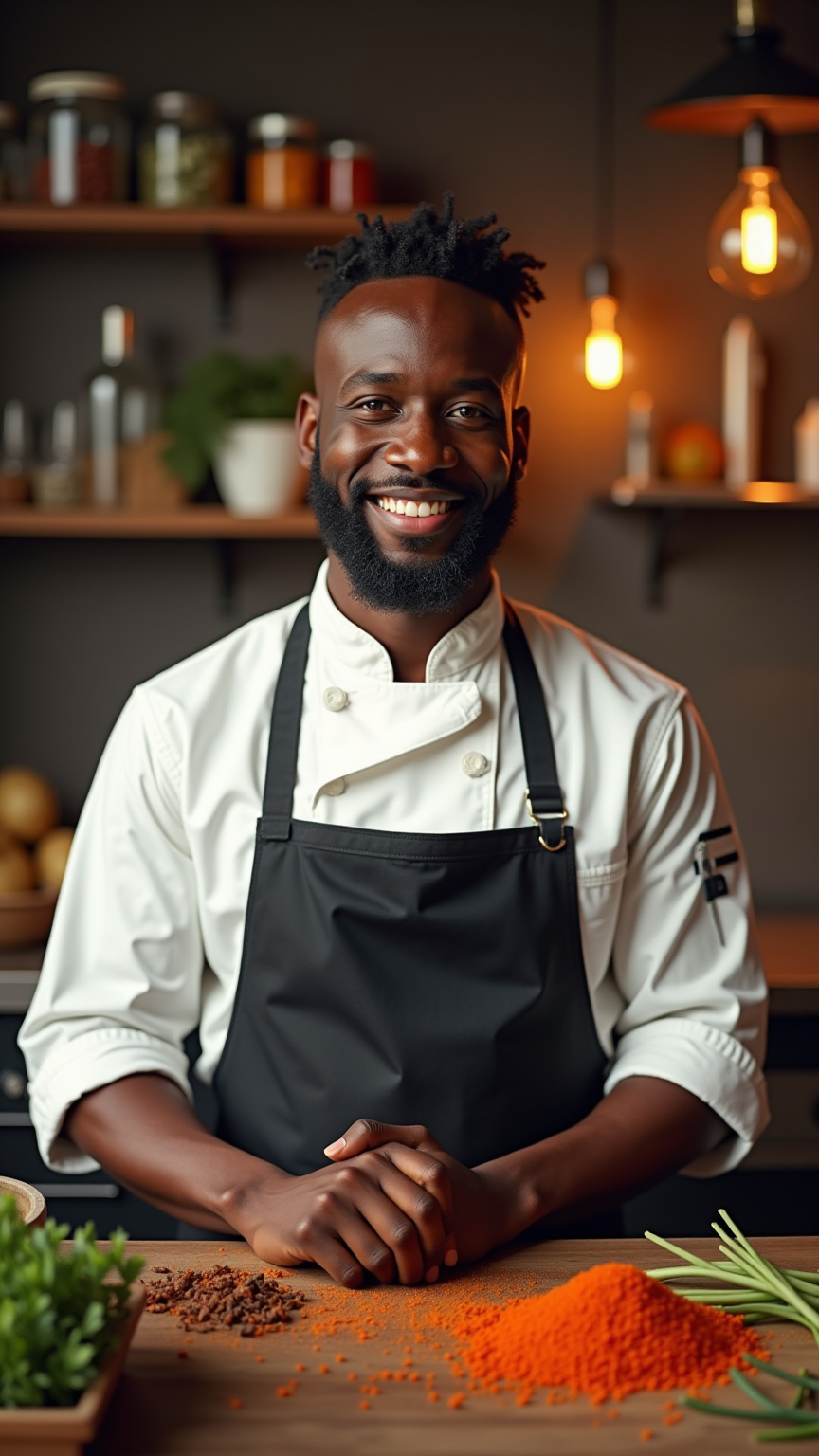 Culinary Maestro: A Vibrant Portrait