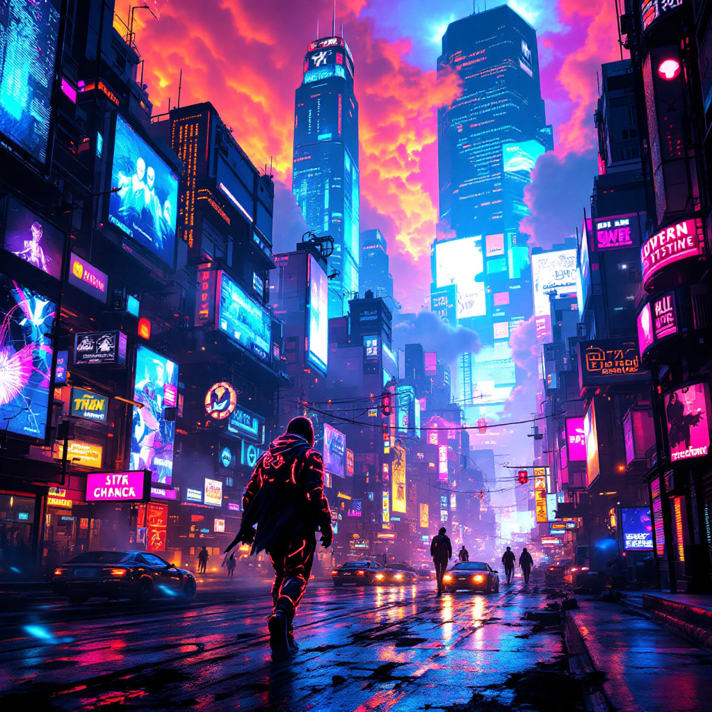 Neon Shadows: Cyberpunk Assassins