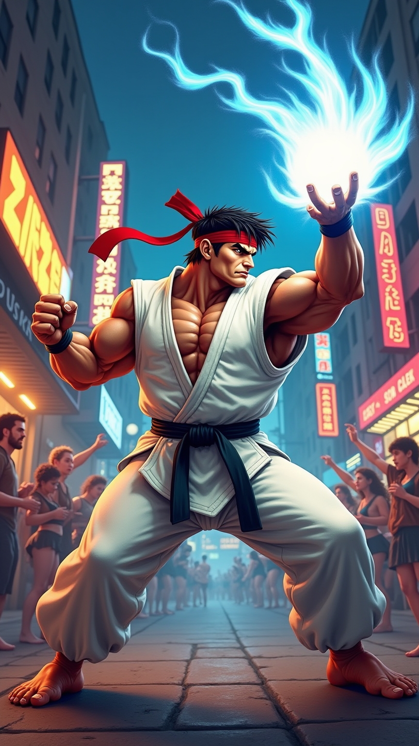 Ryu's Hadouken: Urban Showdown