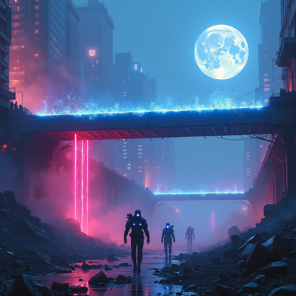 Neon Bridge: Dreams in Chaos