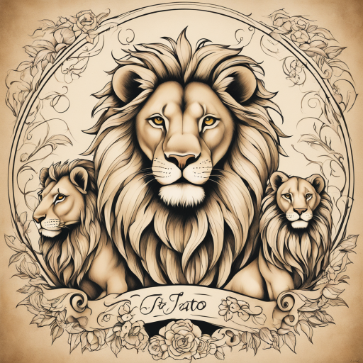 Familial Majesty: A Lion Family Tattoo