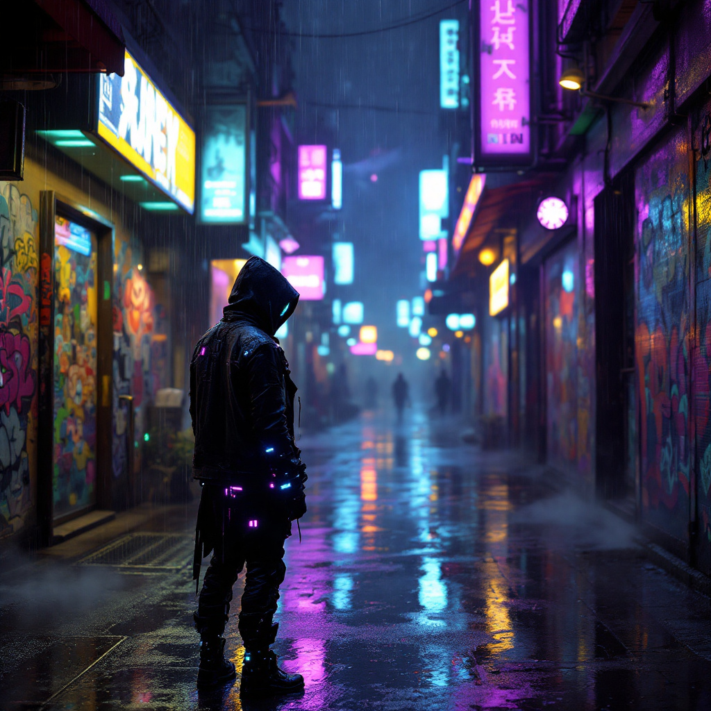 Neon Dreams in Dystopia