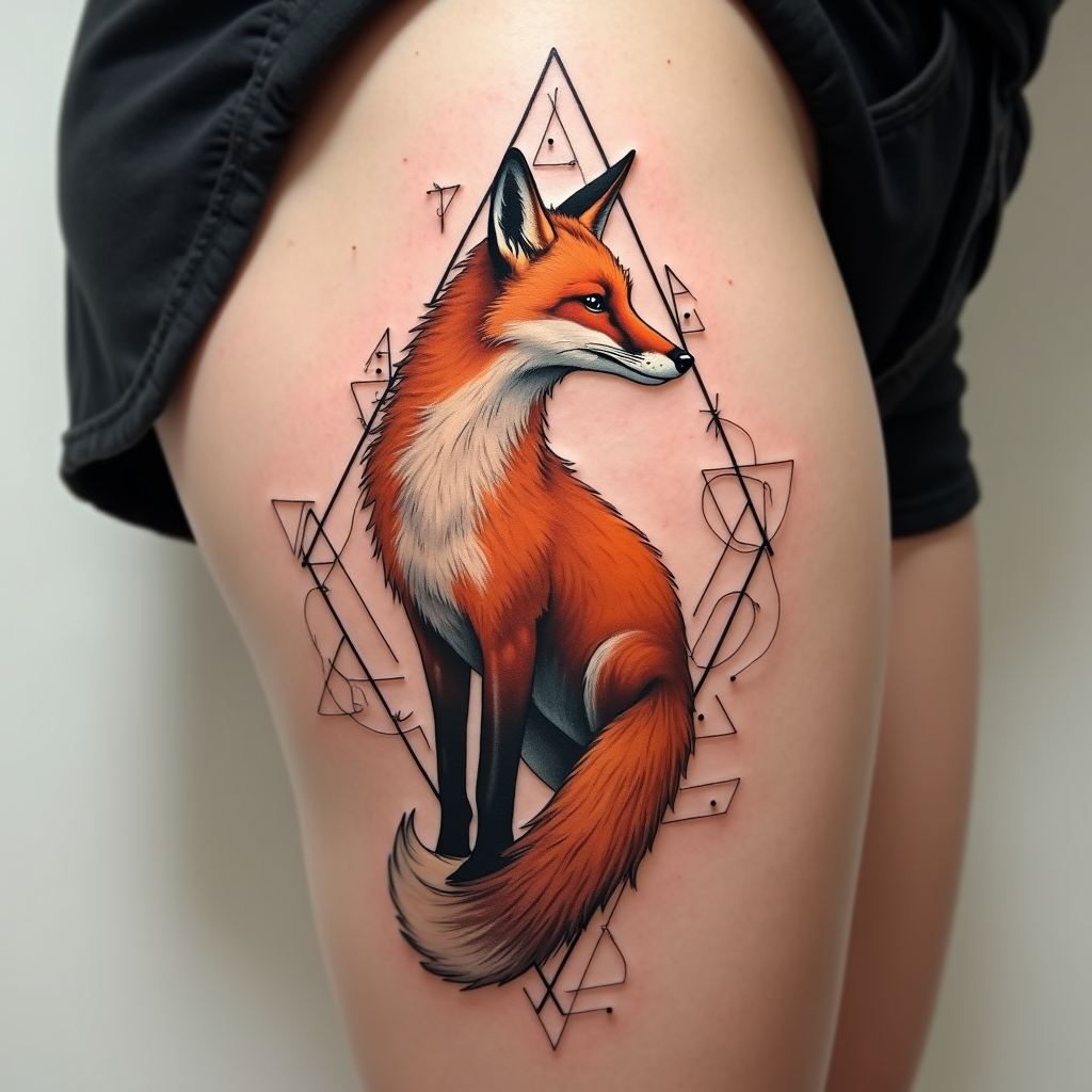 Whimsical Fox: Geometric Elegance