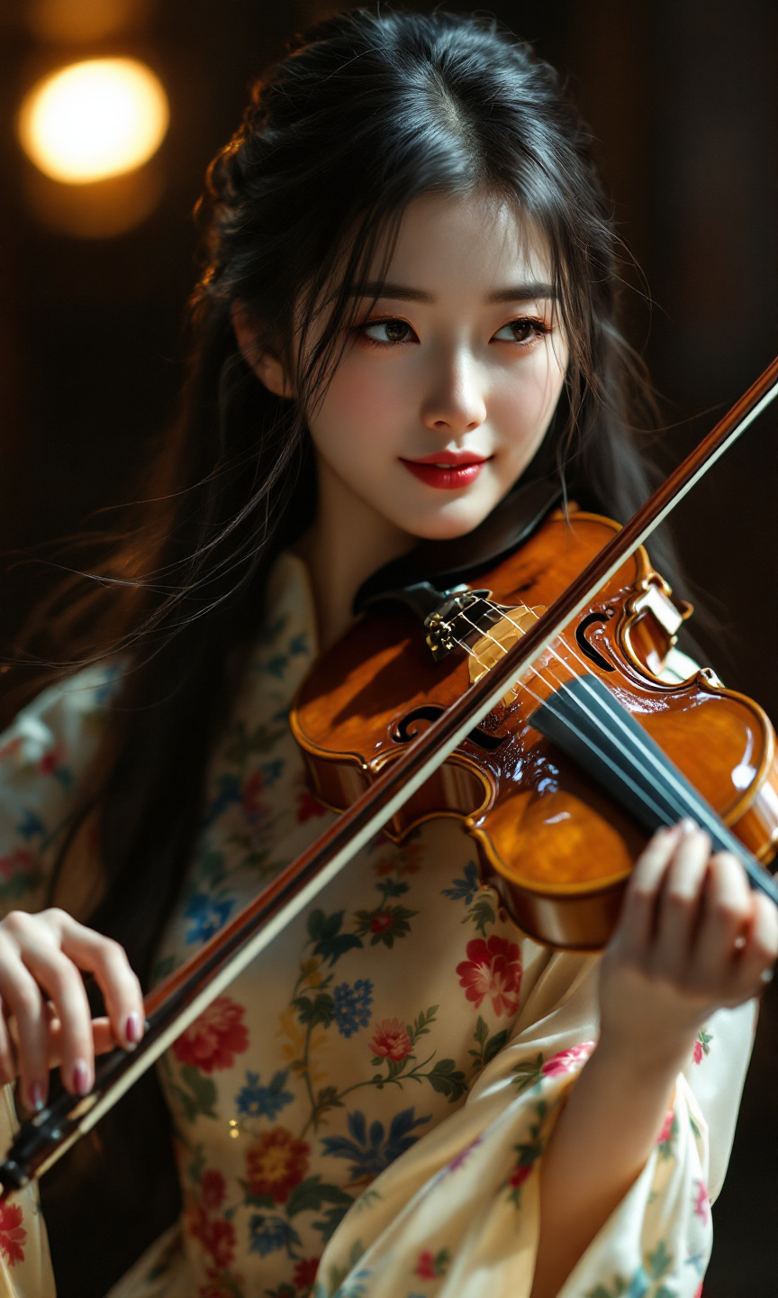 Ember of Elegance: A Violinist's Passion