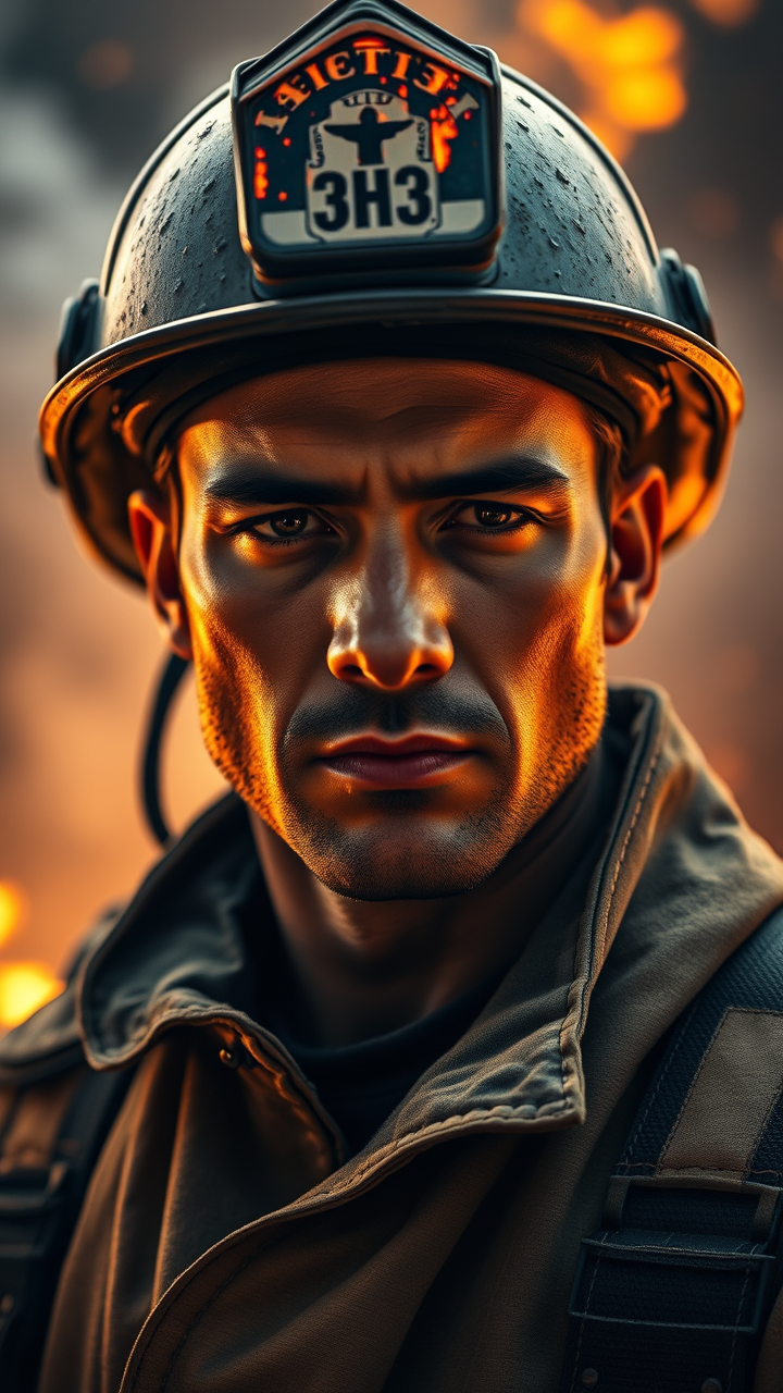 Heroic Blaze: Portrait of Valor