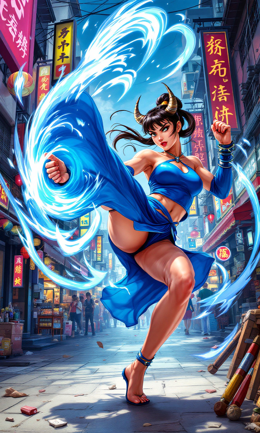 Chun-Li's Epic Street Showdown