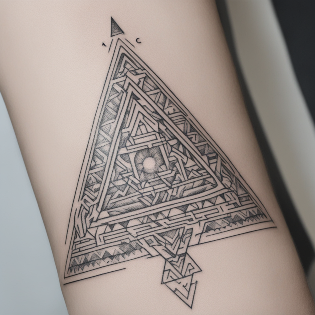 Geometric Embrace: A Tattoo of Trust and Strength