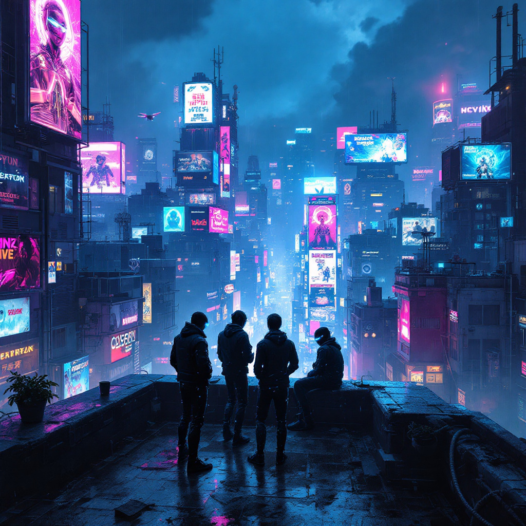 Neon Shadows: Hackers' Haven