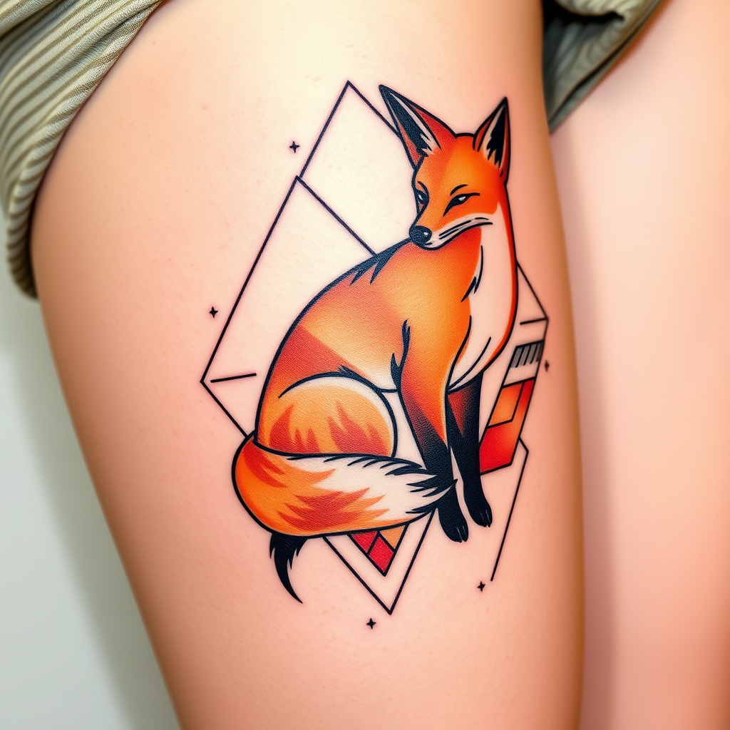 Elegant Fox: Geometric Grace