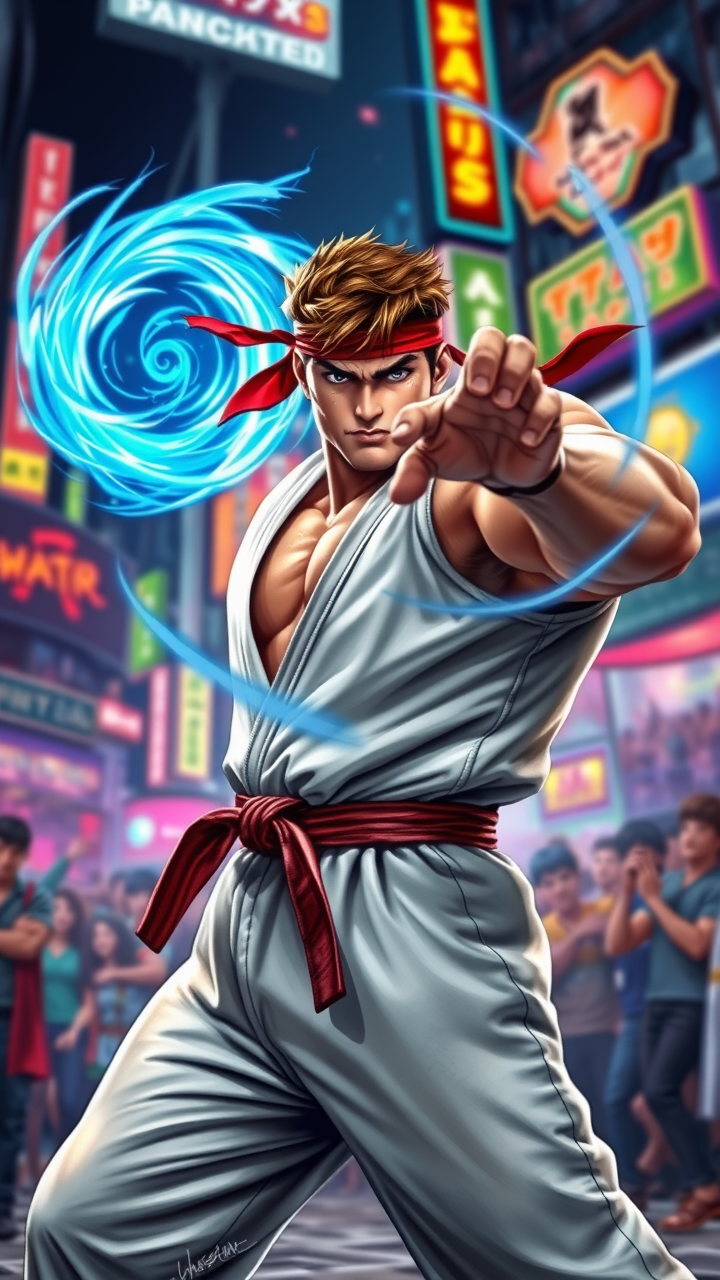 Ryu's Hadouken: Battle Awaits!