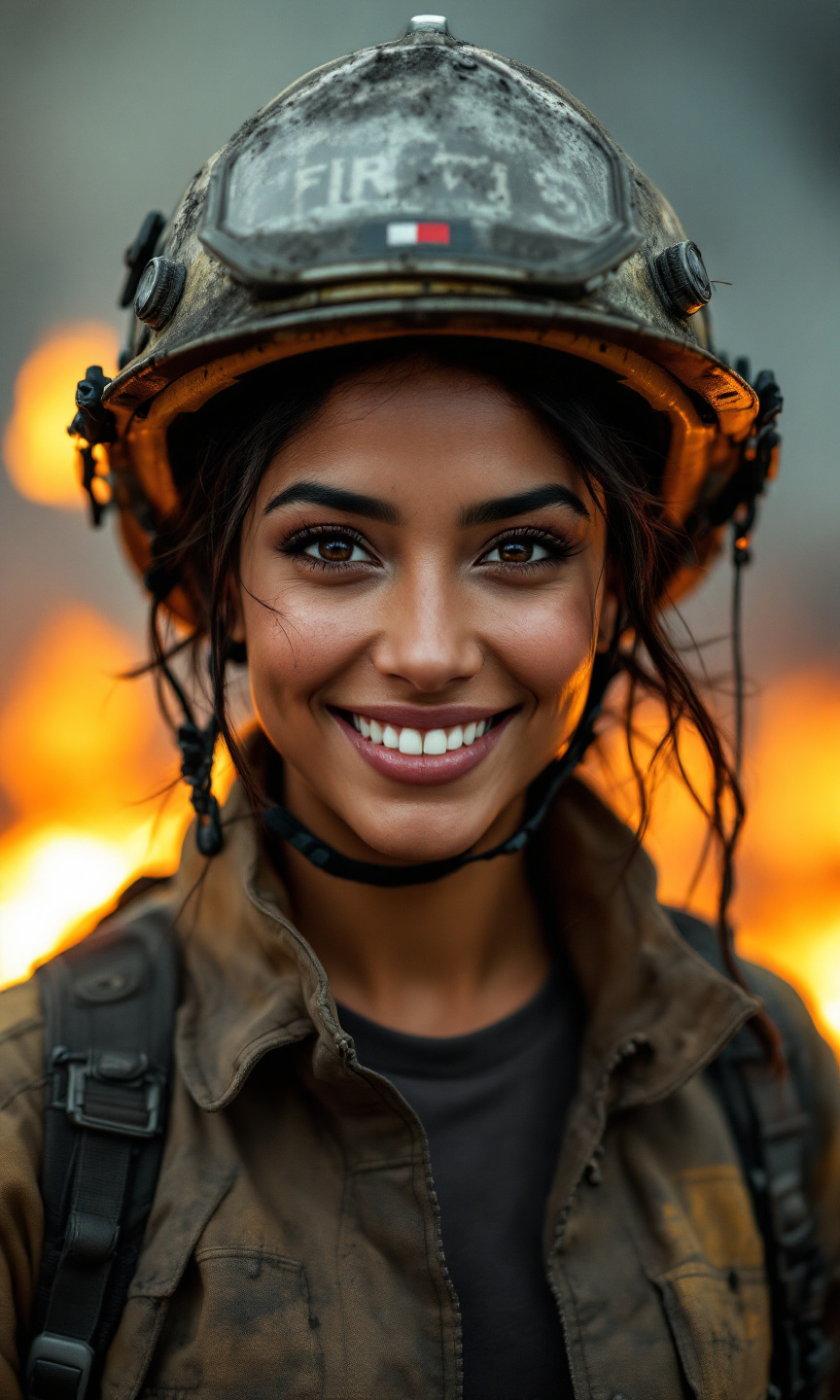 Fierce Firefighter: Strength in Smoke