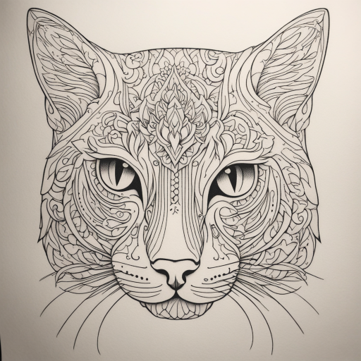 Symmetrical Tabby: A Fine Line Tattoo Journey