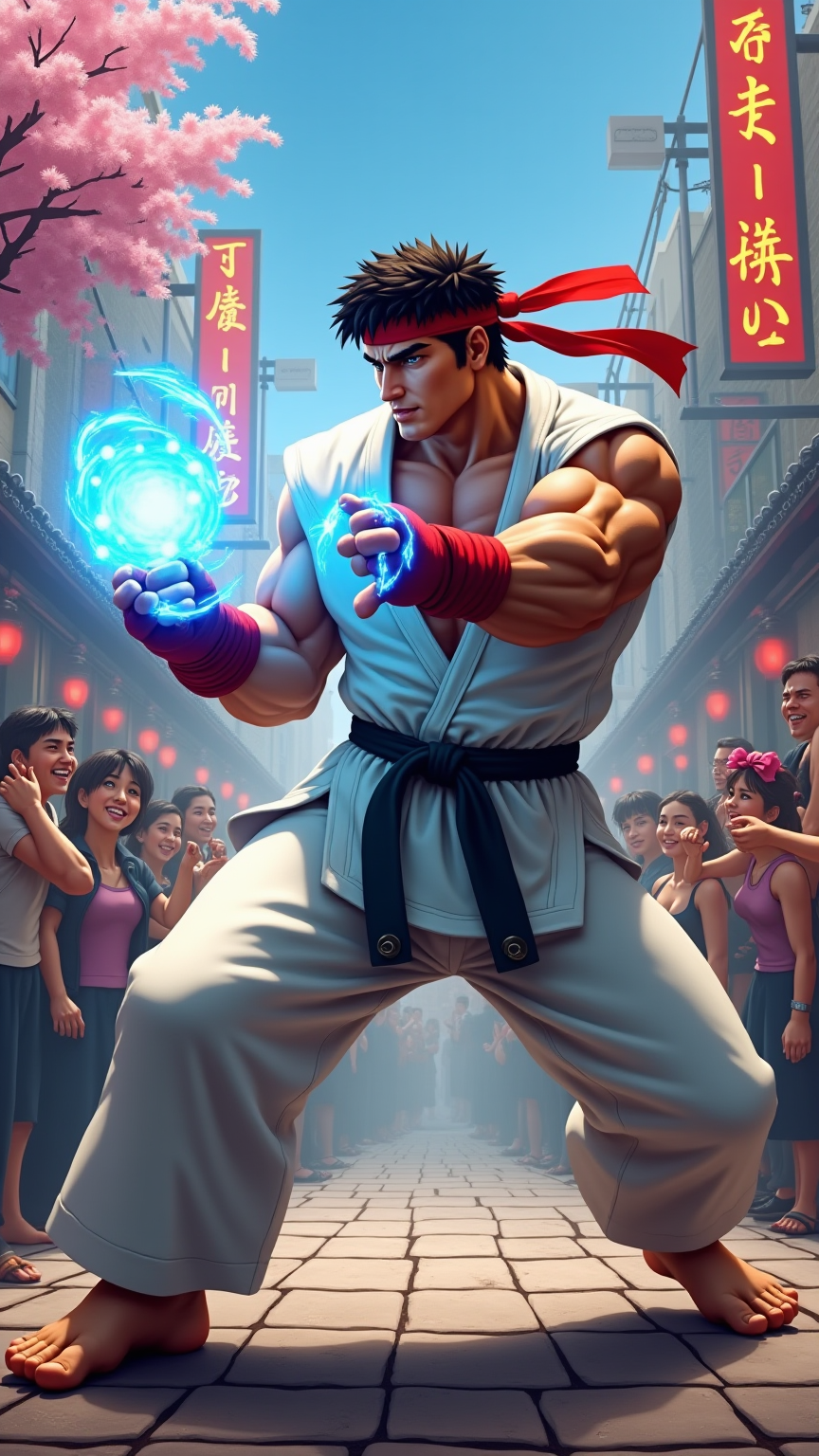 Ryu's Hadouken: Urban Showdown