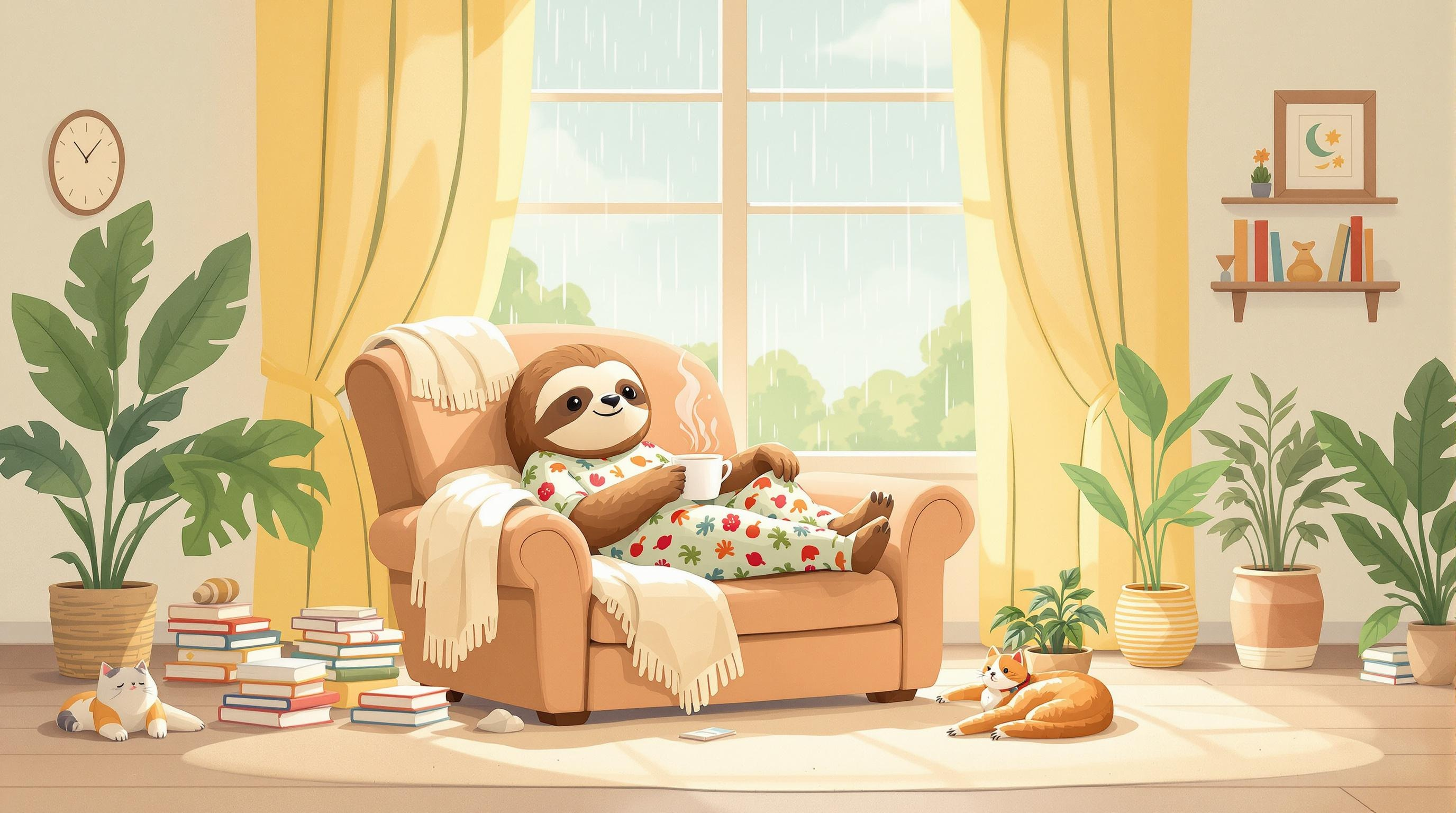 Slothful Serenity: Embrace Monday