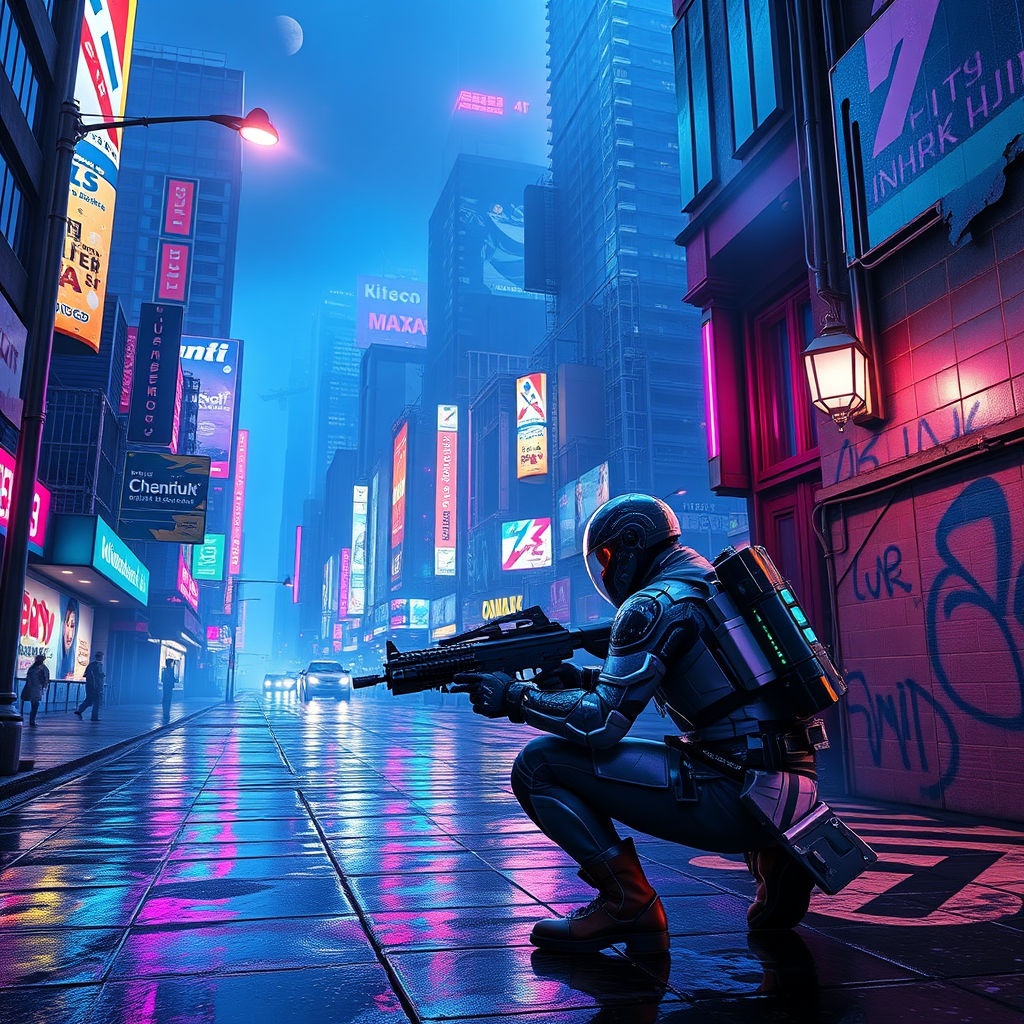 Neon Shadows: Hunt in the Haze