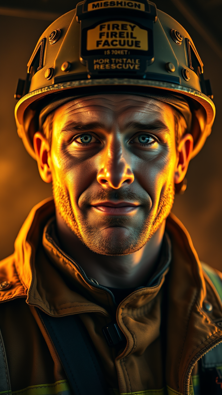 Heroic Grit: A Firefighter's Portrait