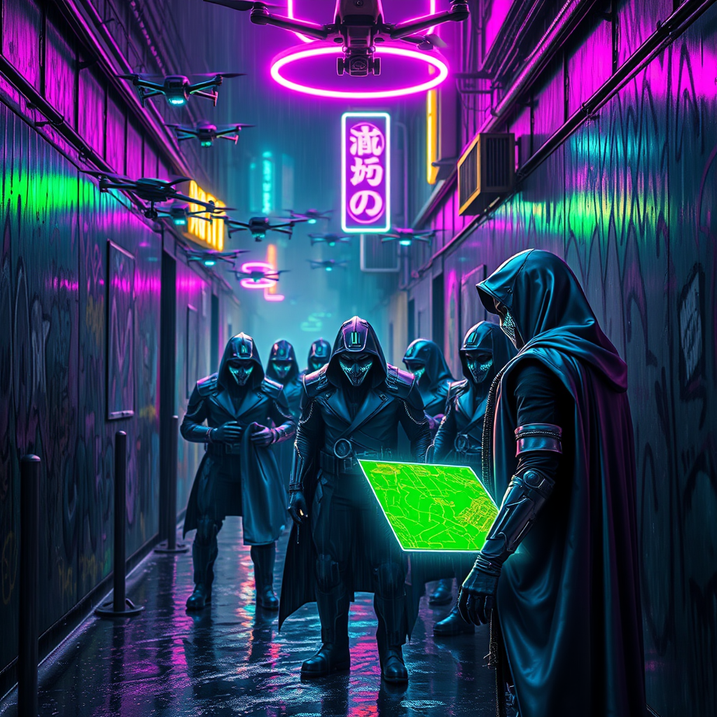 Neon Shadows: Alliances in the Dark