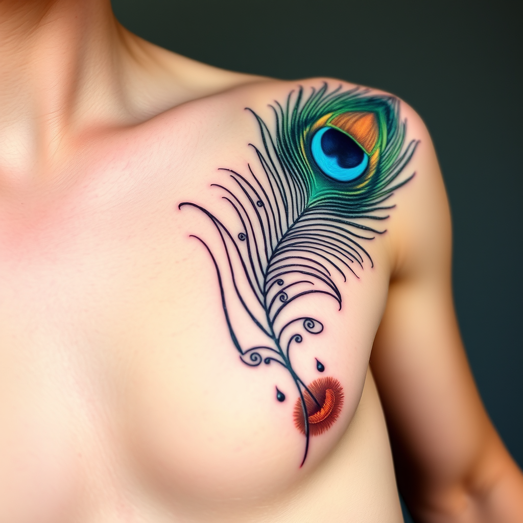 Majestic Peacock Feather Tattoo