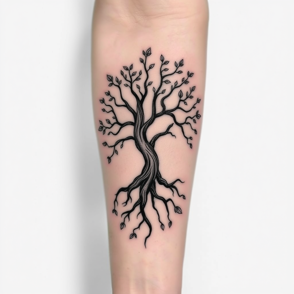 Elegant Tree of Life Tattoo