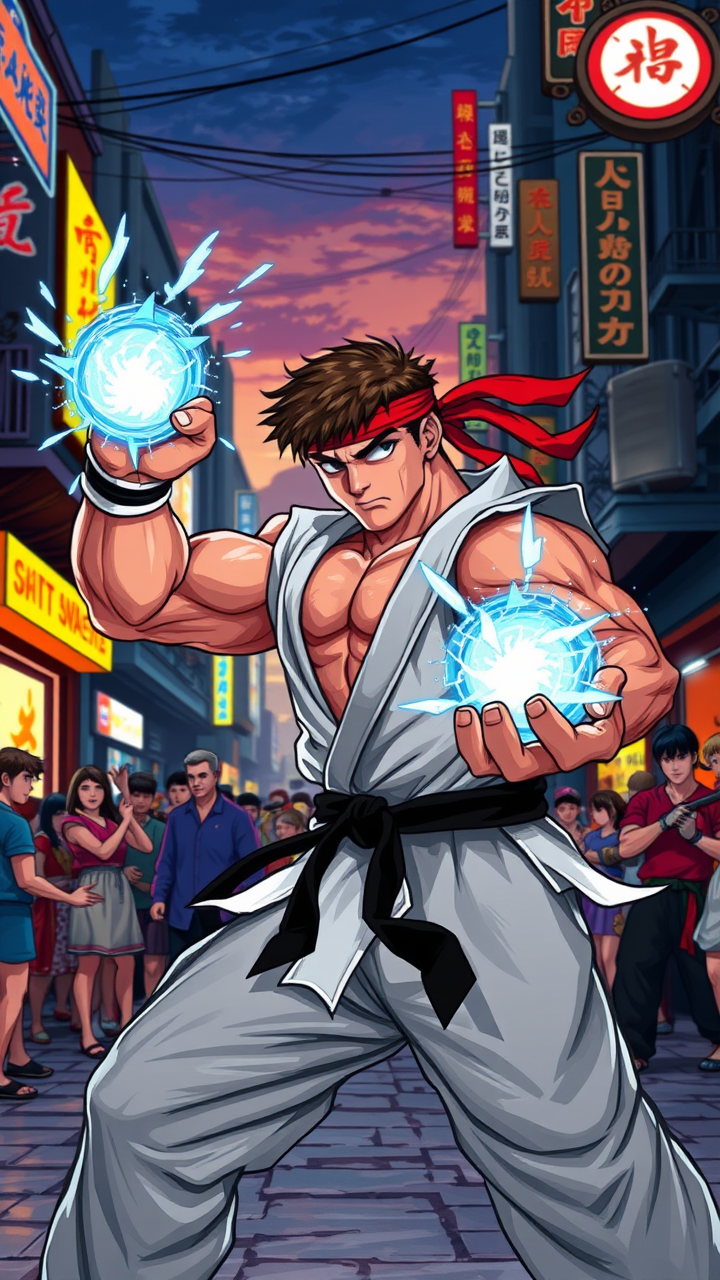 Ryu's Urban Showdown: Hadouken!