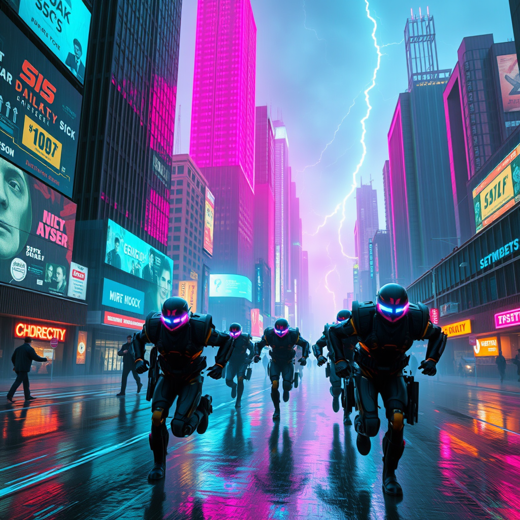 Neon Pursuit: Data Shadows Unleashed