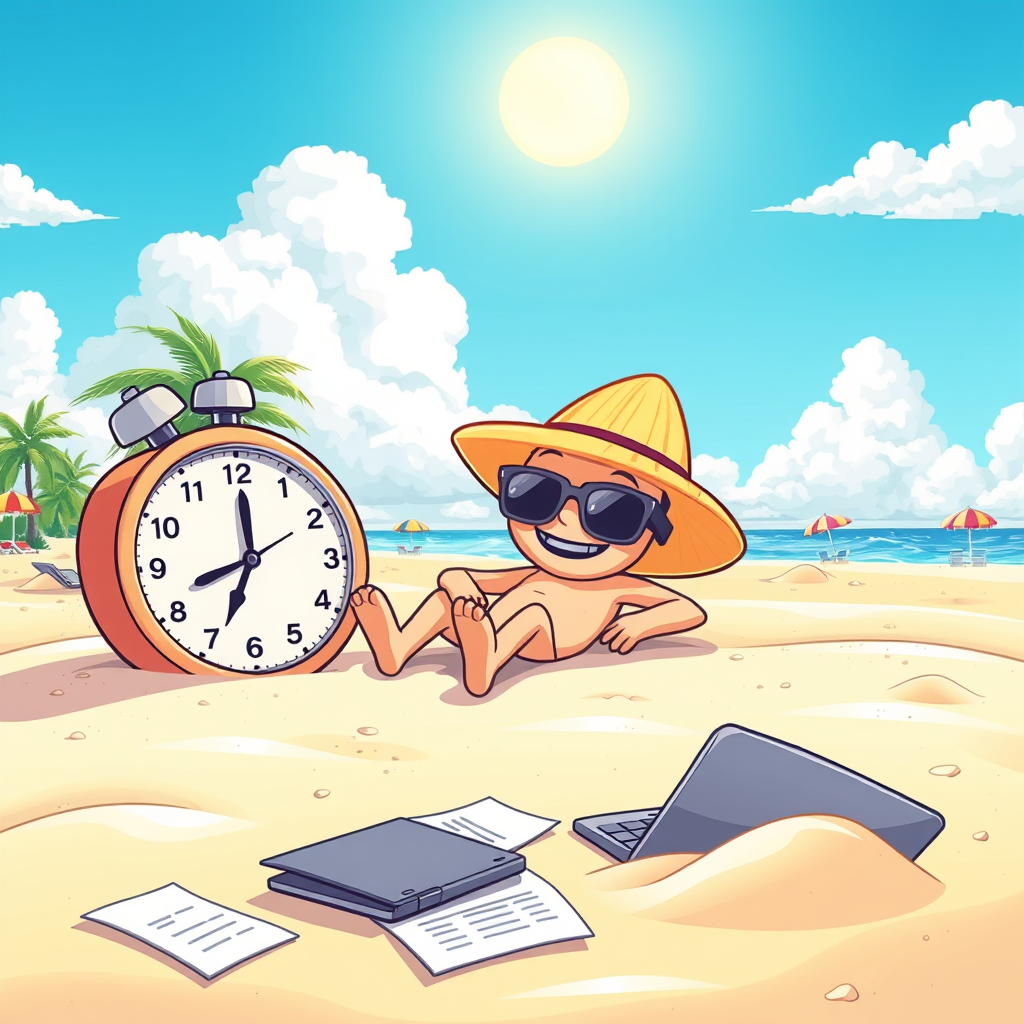 Beach Bliss: Productivity Unplugged