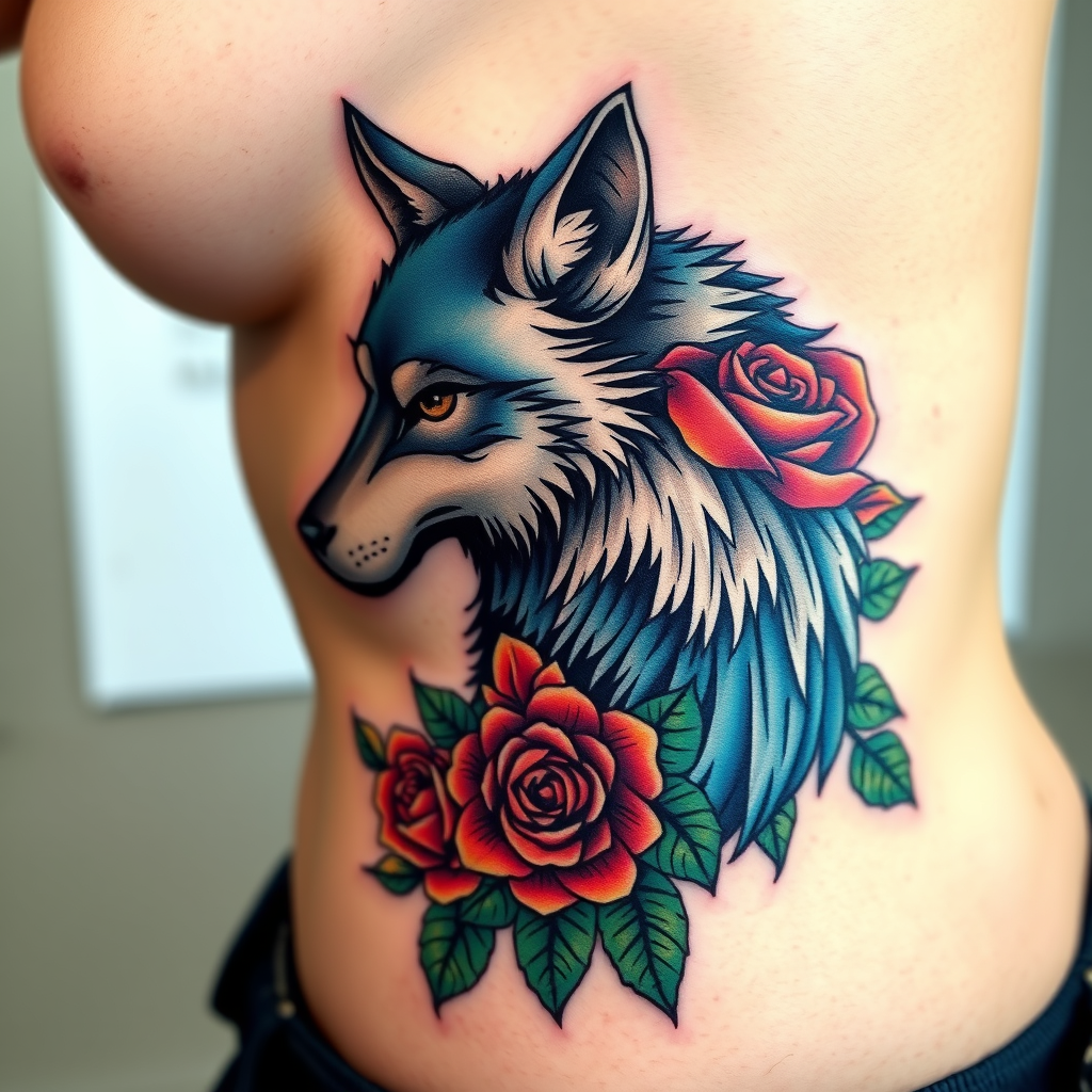 Fierce Beauty: Wolf & Blooms