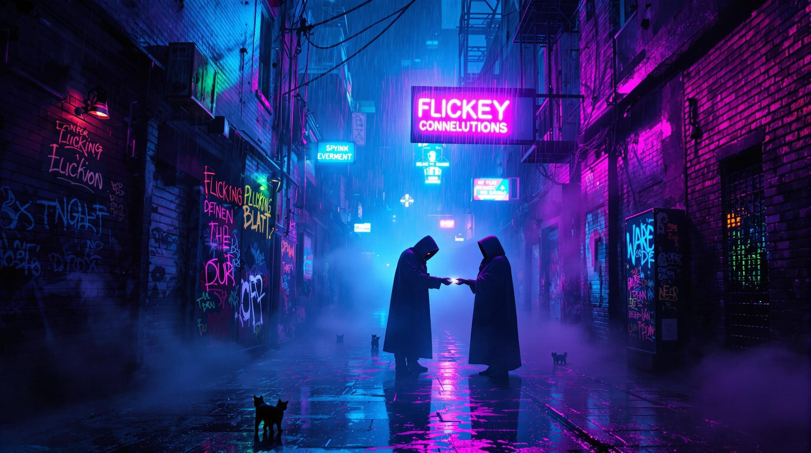 Neon Shadows: A Deal in Fog