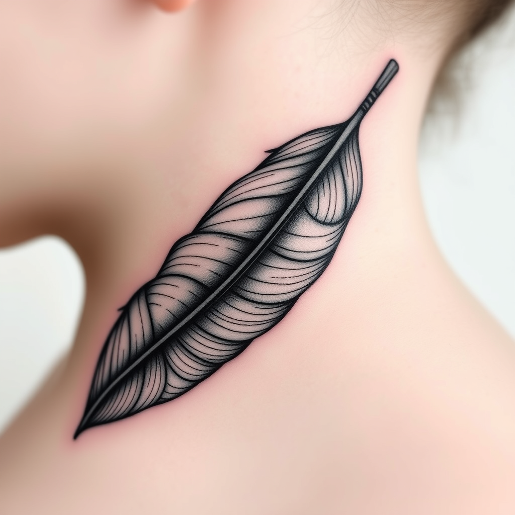 Serene Feather: Nature's Embrace