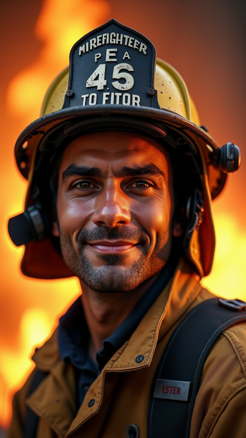 Heroic Flames: Portrait of Valor