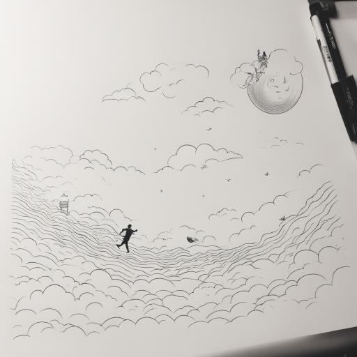 in the style of fineline tattoo, with a tattoo of a man falling from the sky with a cartoonish minimalistic style. I want him to be facing the ground and only the drawing of the man and nothing else

