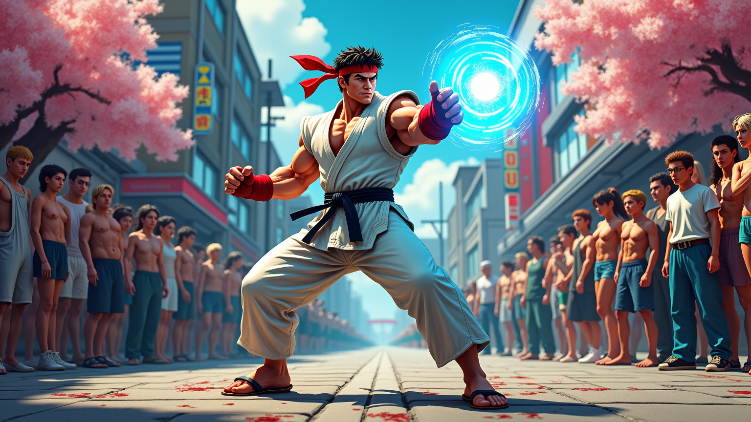 Ryu's Epic Showdown: Urban Fury