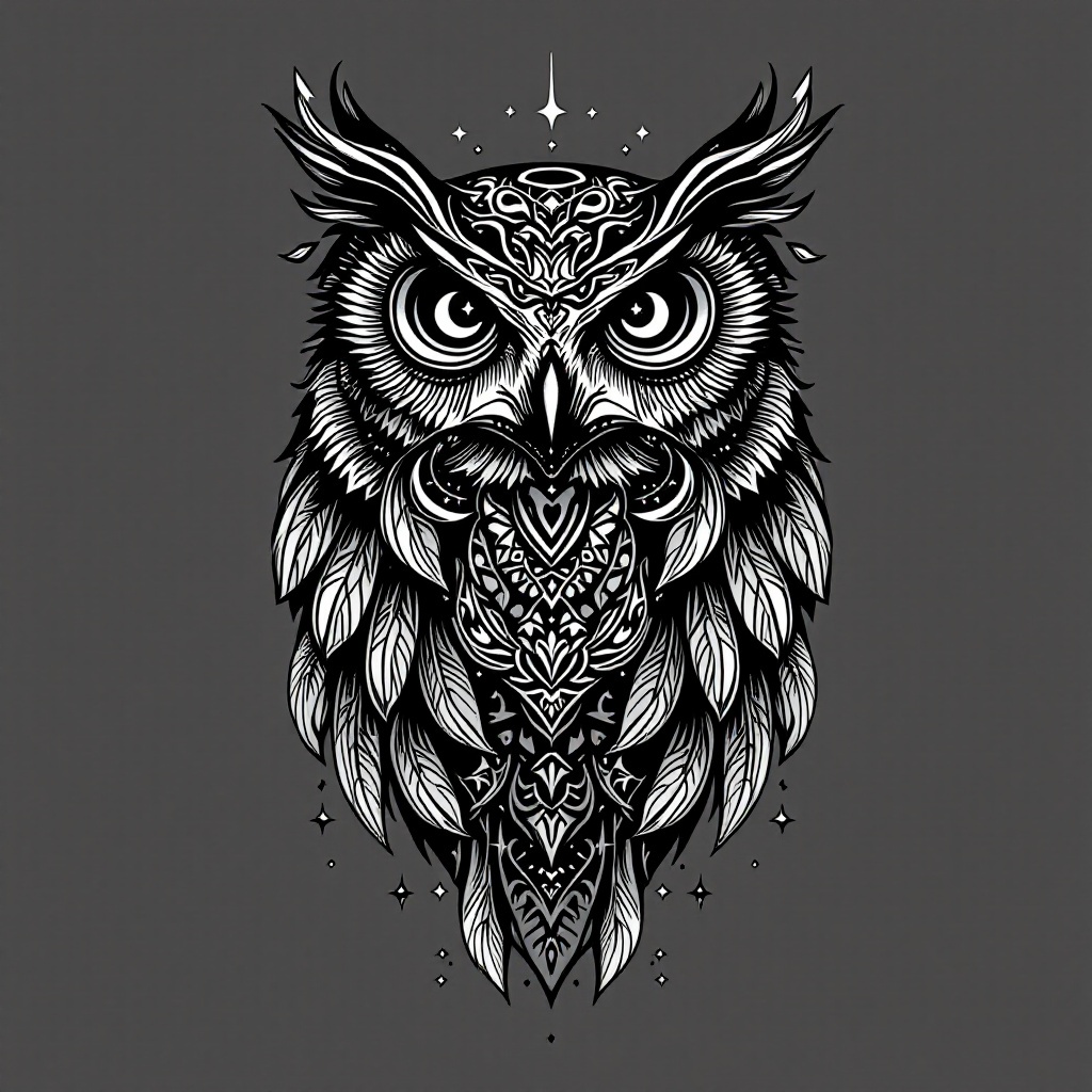 Mystic Owl: Celestial Elegance