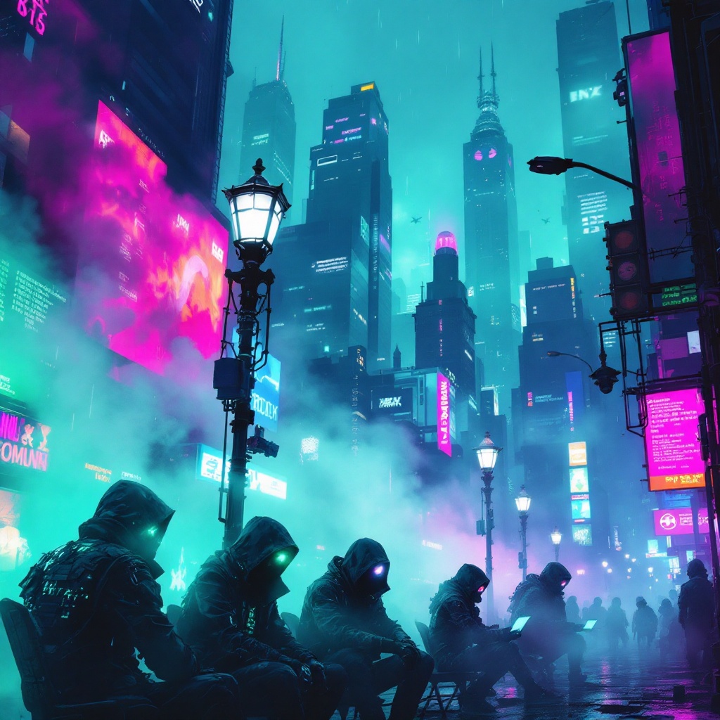 Neon Shadows: Hackers' Haven