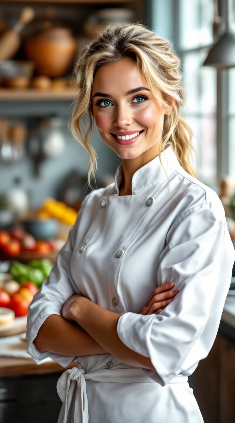 Radiant Chef in Culinary Bliss