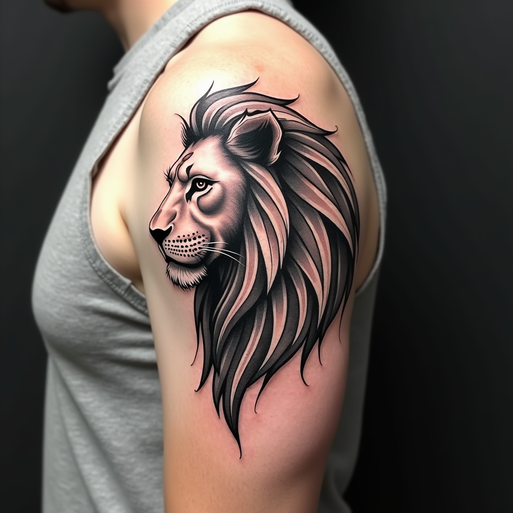 Majestic Lion: Bold Minimalism