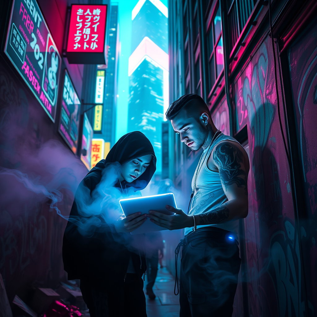 Neon Shadows: Hackers' Haven