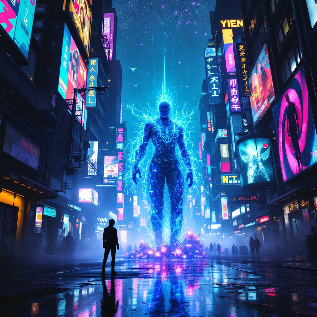 Mimpi Neon: Tarian Ethereal AI