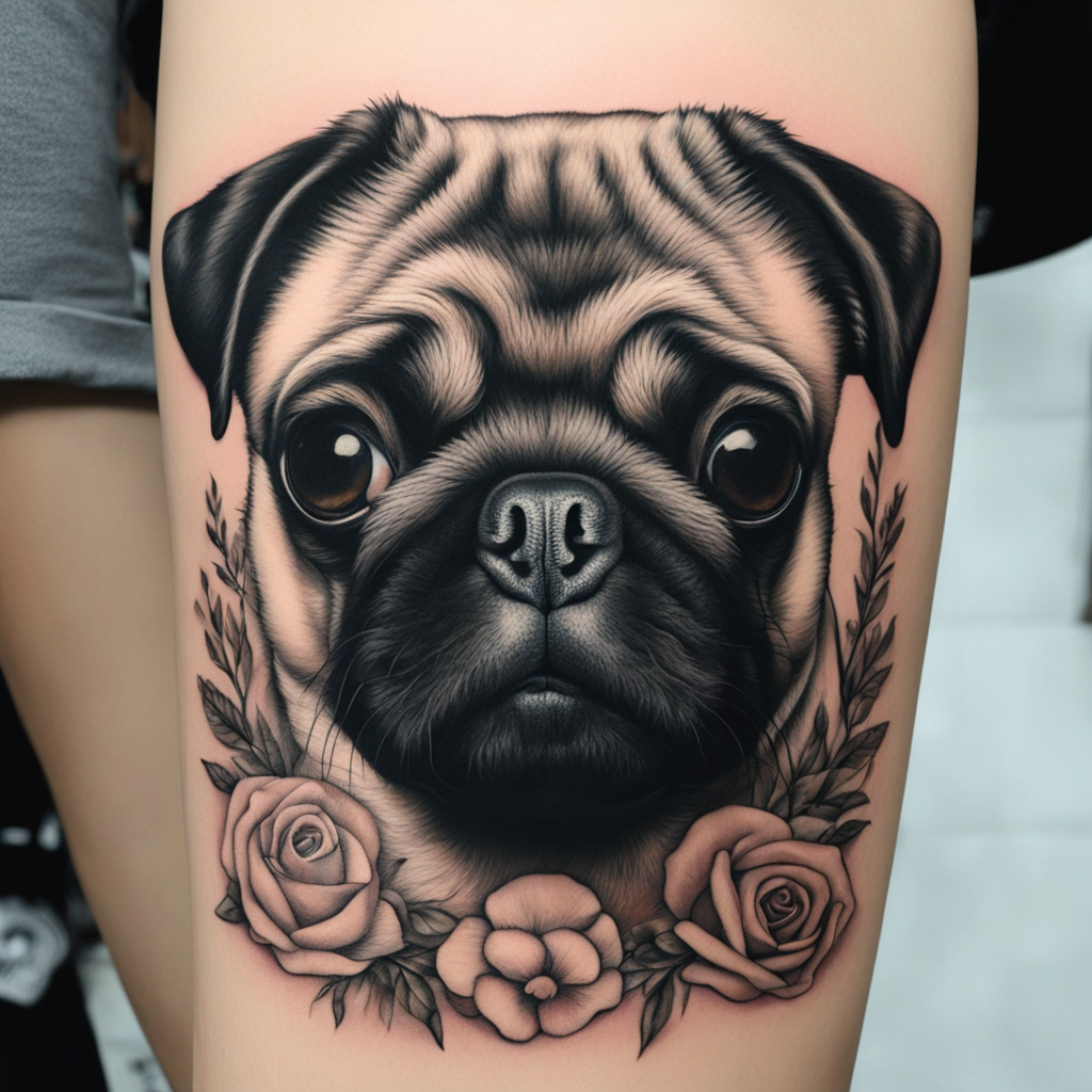 in the style of realism tattoo, with a tattoo of Quiero un t