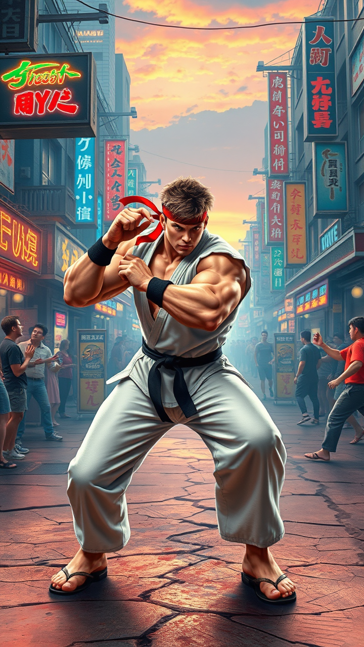 Ryu's Urban Showdown: Unleash!