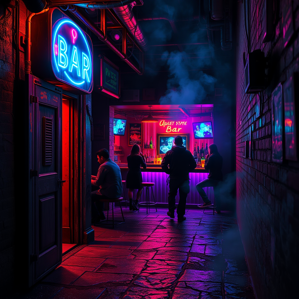 Neon Secrets of the Alley Bar