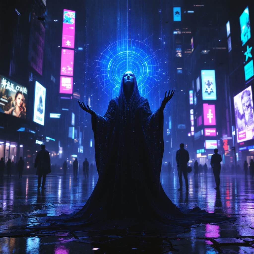 Neon Prophecies: Oracle's Gaze